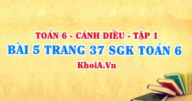 Bài 5 trang 37 SGK Toán 6 tập 1 Cánh Diều